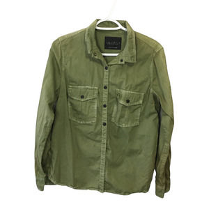 Sanctuary Crafted and Tailored Women's Embroidered Shirt Jacket Sz Medium Green